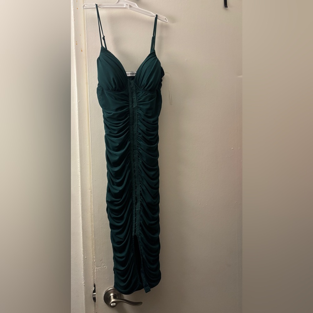 Steve Madden Deep green hook and eye Dress